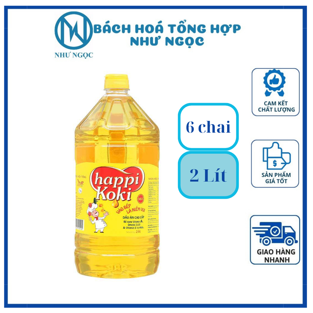 Dầu Ăn 2 Lít -  Happi Koki/ Happi Soya/ Cooking Oil/ Kencook/ Olein So Marvela/ Olita/ Sailing Boat/ Simply