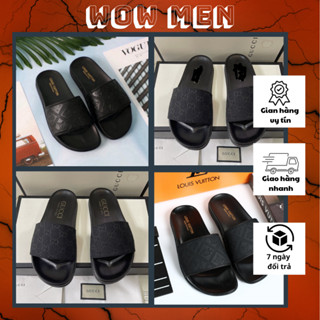 Dép lê, quai ngang cao cấp, Dép LV đế hai lớp sang trọng cực chất thời trang