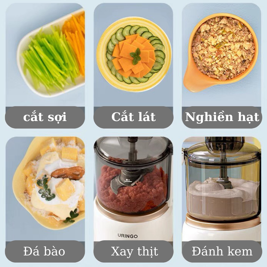 Máy xay cắt đa năng XIAOMI ZHENMI - xay thịt, cắt hoa quả, đánh kem, đánh trứng, xay hạt..