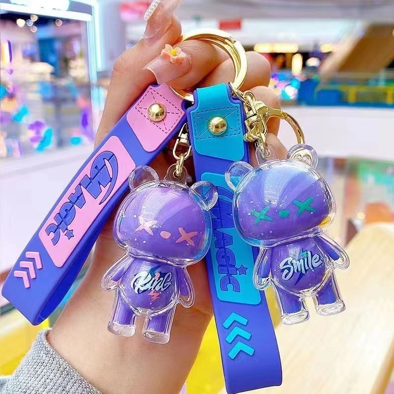 Móc khóa  hình chú chó bulldog dễ thương, nhiều màu