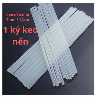 1 ký keo nến silicon size nhỏ 7mm * 25cm màu trắng trong loại thường