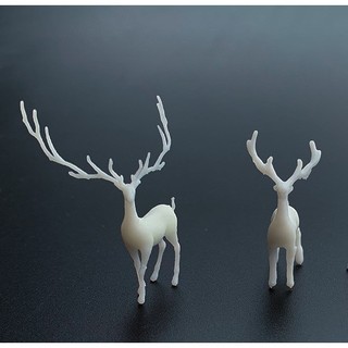 Hươu trang trí 3D Mô hình hươu sừng tấm mini 3D, nai sừng tấm Hươu sao - trang trí tiểu cảnh, terrarium, bán cạn, sen đá
