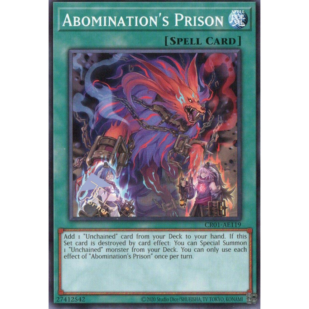 Thẻ bài Yugioh Phiên Bản Asian Eng TCG/OCG Chính Hãng Giá Rẻ: CR01-AE119 Abomination's Prison