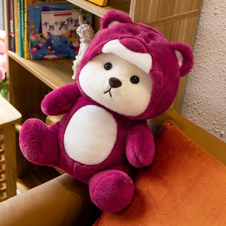 Thú nhồi bông cao cấp Lena Lotso đội mũ Cute , Gấu Bông Lena cosplay Gấu Dâu - Hàng Cao Cấp