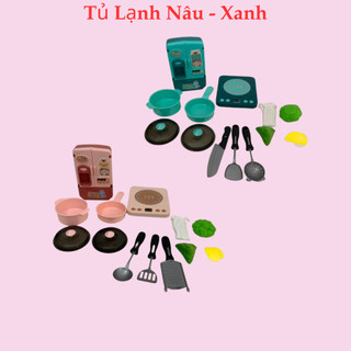 Bộ nấu ăn mini đồ chơi tủ lạnh mini chất liệu cao cấp cho bé chơi đồ hàng cùng bạn bè
