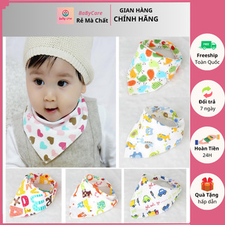 Sale! Set yếm 10 chiếc cotton 2 cúc bấm giữ ấm cổ, ngực cho bé