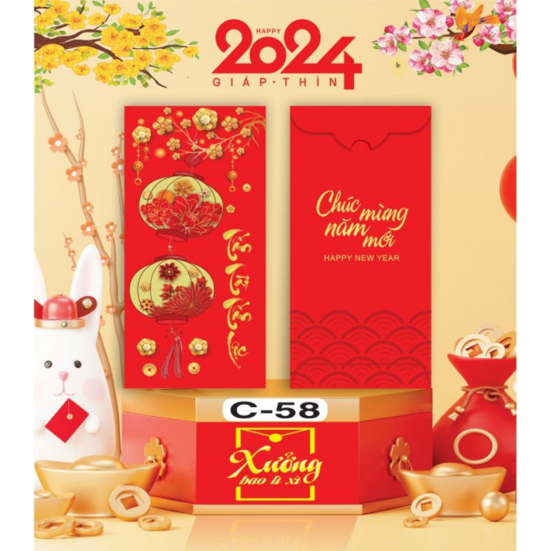 Combo 100 lì xì Đại Cát Đại Lợi 2024 C150