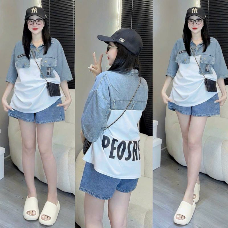 Bigsize 50-95kg: Set jean 2 màu