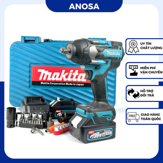 Máy siết bulong Makita New Lực siết 880N.m đầu đặc động cơ không chổi than