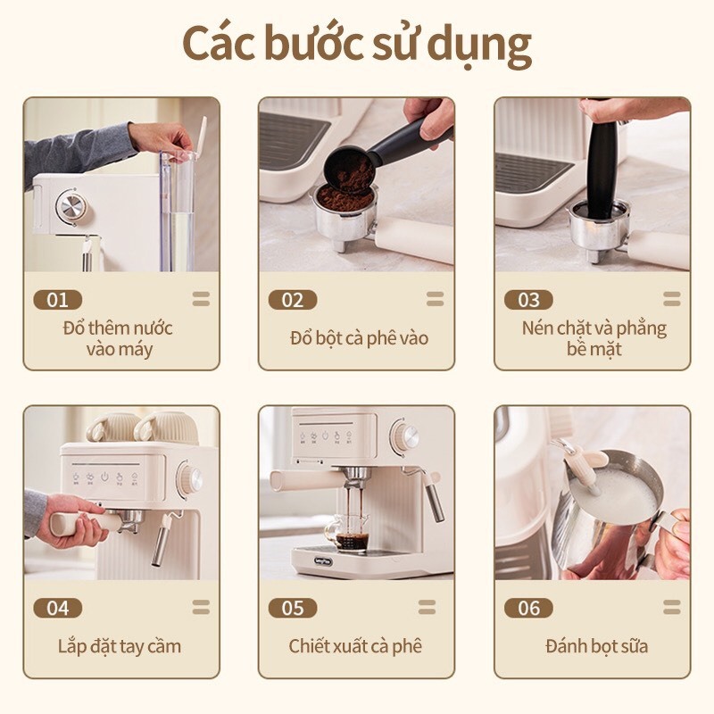 Máy pha cà phê cao cấp chính hãng tiện lợi dành cho gia đình và văn phòng