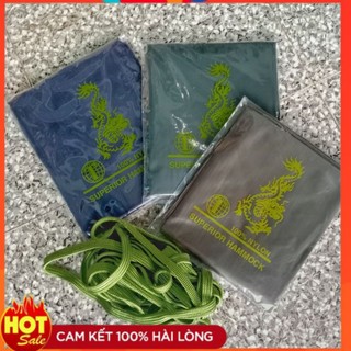 Võng dù 2 lớp hình rồng chất vải dày mềm cao cấp, võng dù loại tốt, võng du lịch dã ngoại