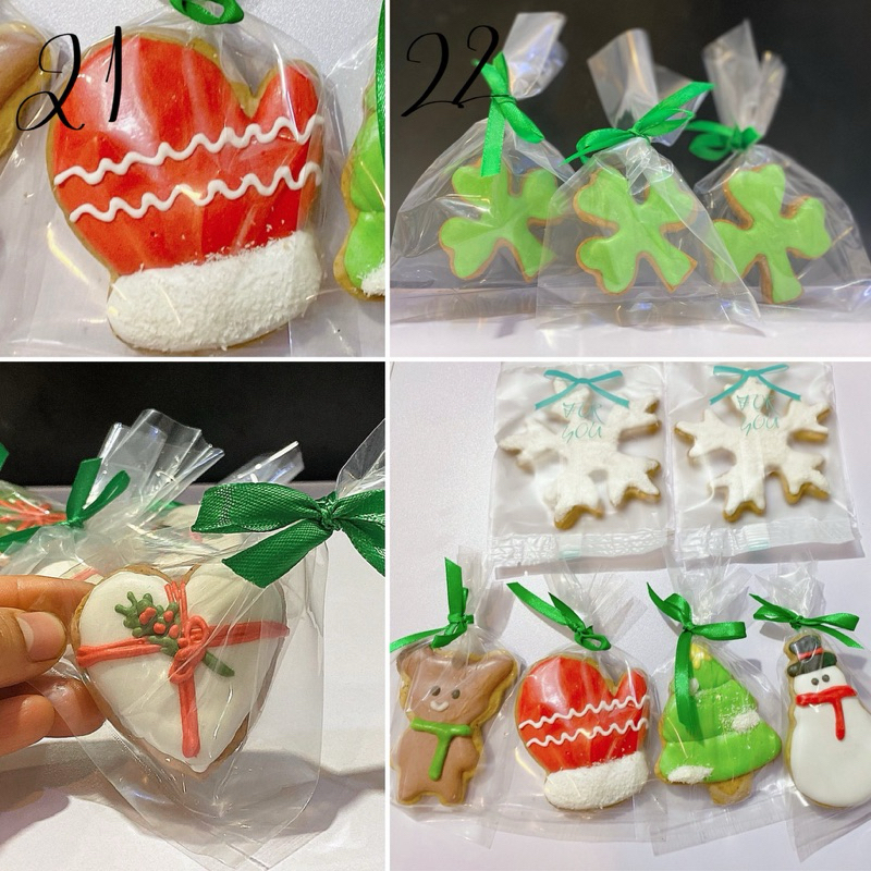 Bánh quy gừng Noen nhiều màu sắc, quà tặng Noel