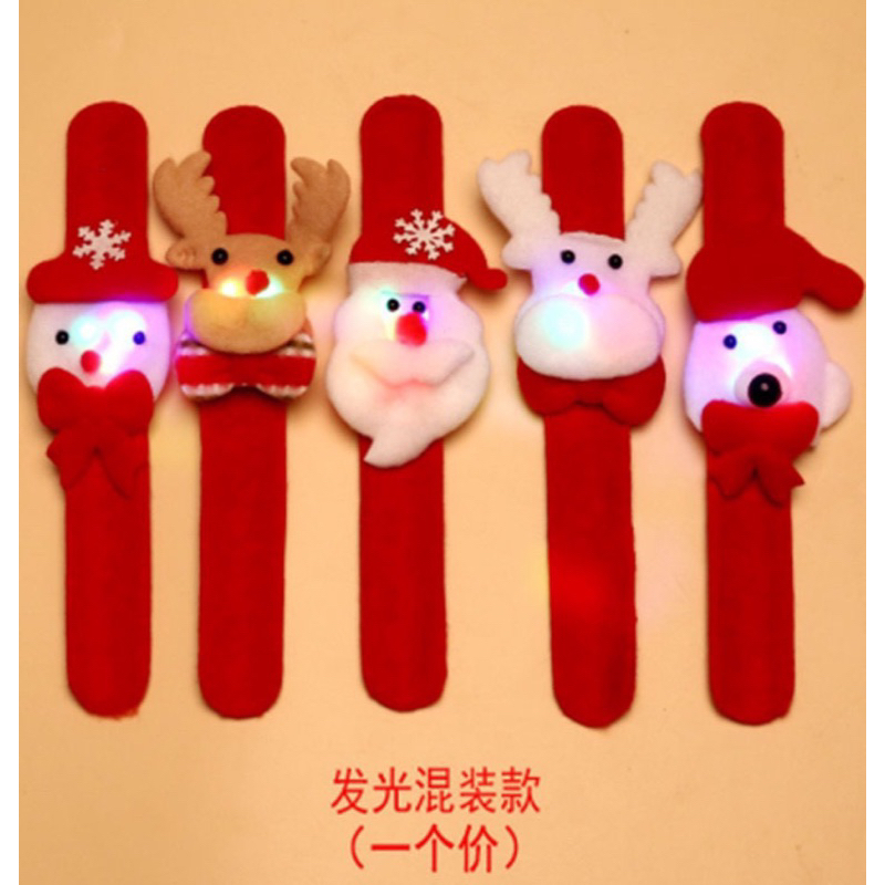 Đồ Chơi vòng Tay Đập Nhung, Vòng Tay Nhựa Noel Phát Sáng, Quà Tặng Noel, Quà Giáng Sinh