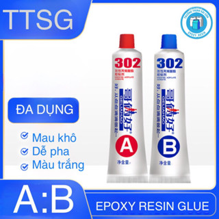 Keo Dán Chịu Nhiệt Đa Năng Epoxy 302 Bộ 10g Dán Đá Sắt Gỗ Giày Nhựa - Trường Thịnh Sài Gòn