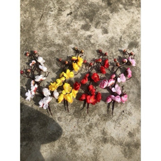 Cành đào cổ nhựa trang trí oản, làm đồ handmade, tháp bánh, nước, trang trí tết 2024