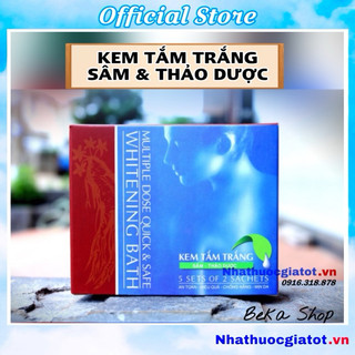 Kem tắm trắng sâm thảo dược gamma quick & safe whitening bath hộp 100g