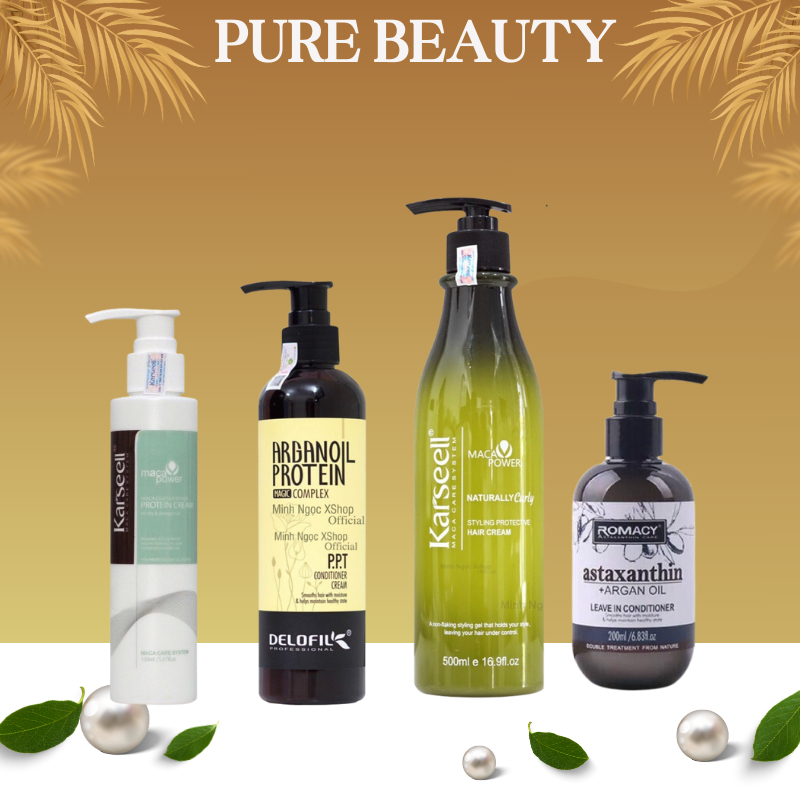 Kem xả khô gel tạo kiểu tóc uốn KARSEELL Naturally Curly 500ml phục hồi dưỡng ẩm tạo kiểu hippie xoăn xù mì xoăn lơi