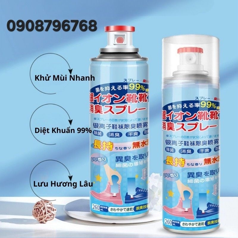 Chai Xịt khử mùi hôi giày - hôi chân