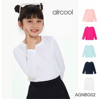 Áo phông dài tay bé gái Aircool thu đông cổ tròn chất liệu cotton cao cấp cho bé từ 2 đến 16 tuổi