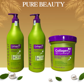 Dầu Gội Xả COLLAGEN MORGARJI 800ML Dưỡng Ẩm Phục Hồi Làm Phồng Chân Tóc