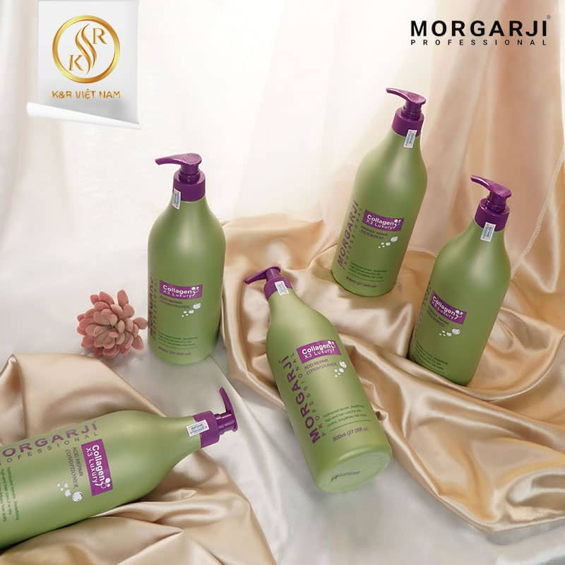 Dầu gội xả MORGARJI 800ML * 2 Kiềm dầu chống gàu dưỡng ẩm phục hồi tóc hư tổn hương hoa quả giúp bạn tự tin