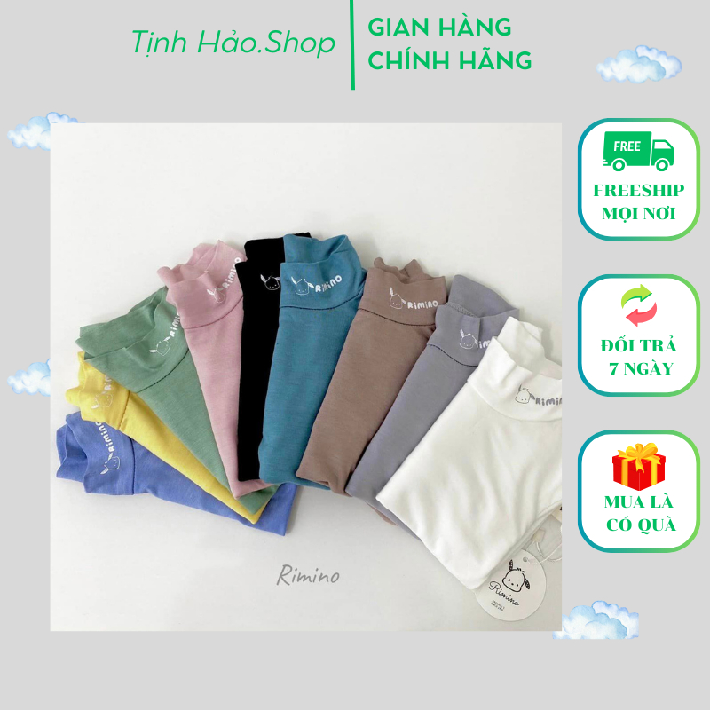 Áo giữ nhiệt cho bé áo chất thun lạnh cổ cao ba phân chất liệu mềm mại co dãn thoải mái an toàn cho bé