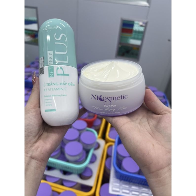 COMBO 2 Ủ ĐÊM RETINOL PLUS TẶNG BODY MEN RONG NHO SEAWEED
