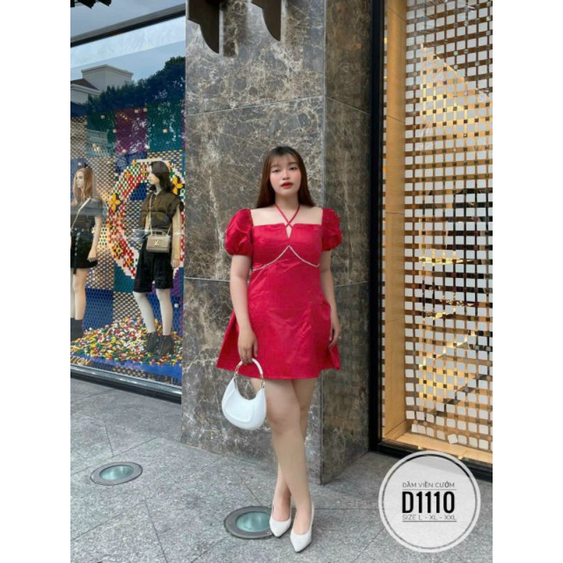 Bigsize 60-90kg: Đầm viền cườm