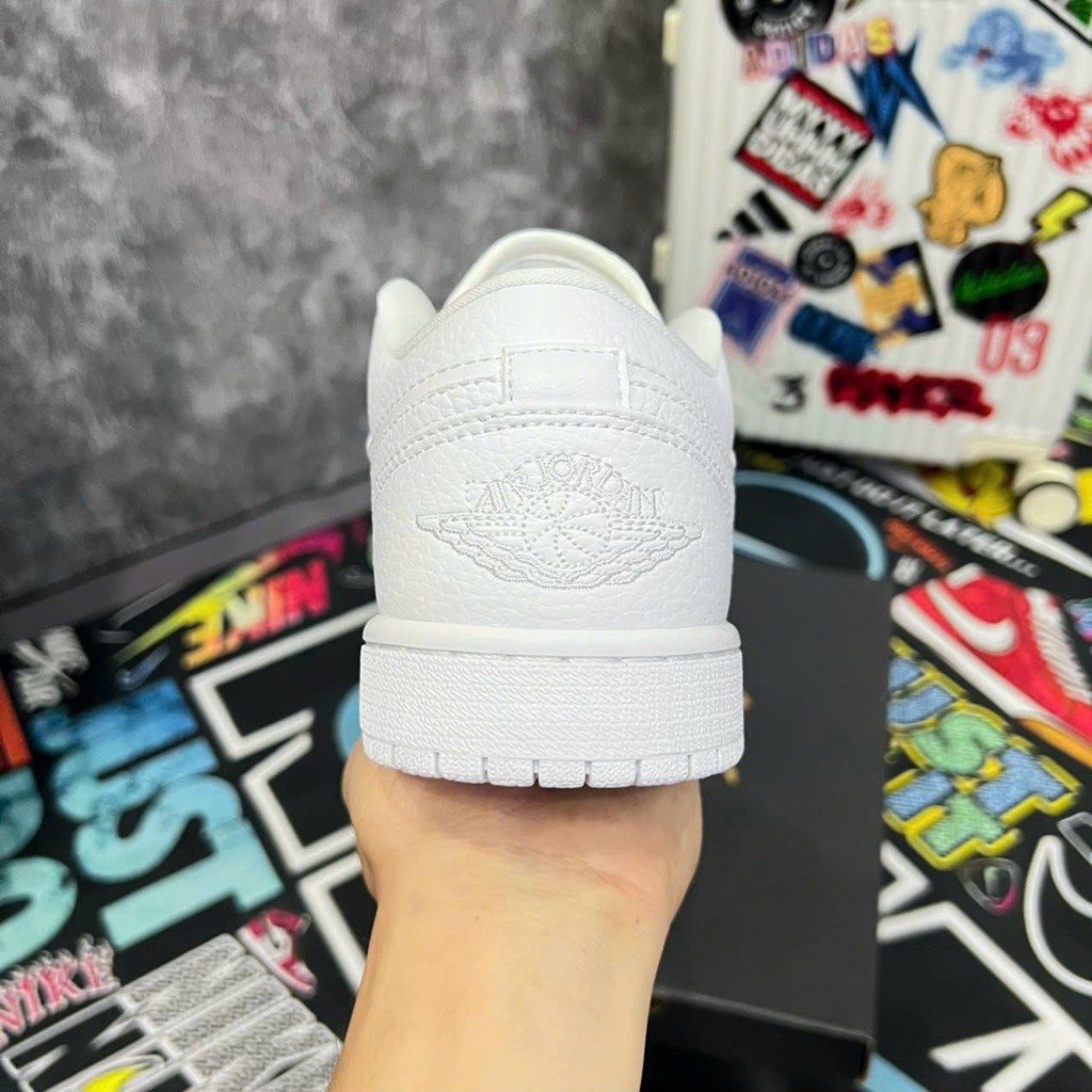 Giày Sneaker Jordam 1 Low Full White, Jordan 1 Triple White SC