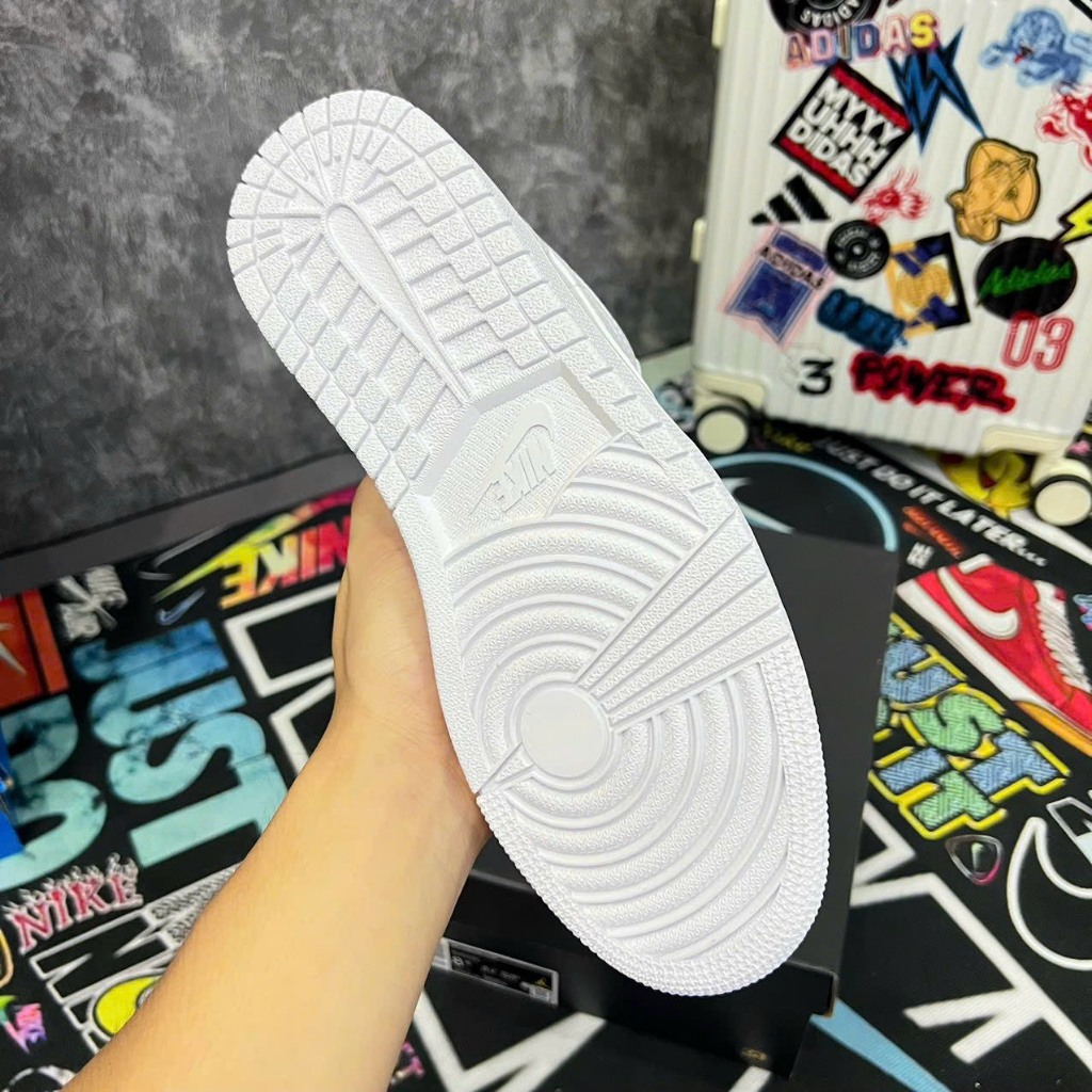 Giày Sneaker Jordam 1 Low Full White, Jordan 1 Triple White SC
