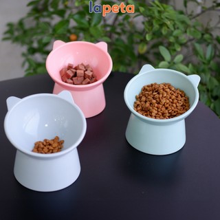 Bát ăn cho mèo chó thú cưng bằng nhựa dày cổ cao chống gù