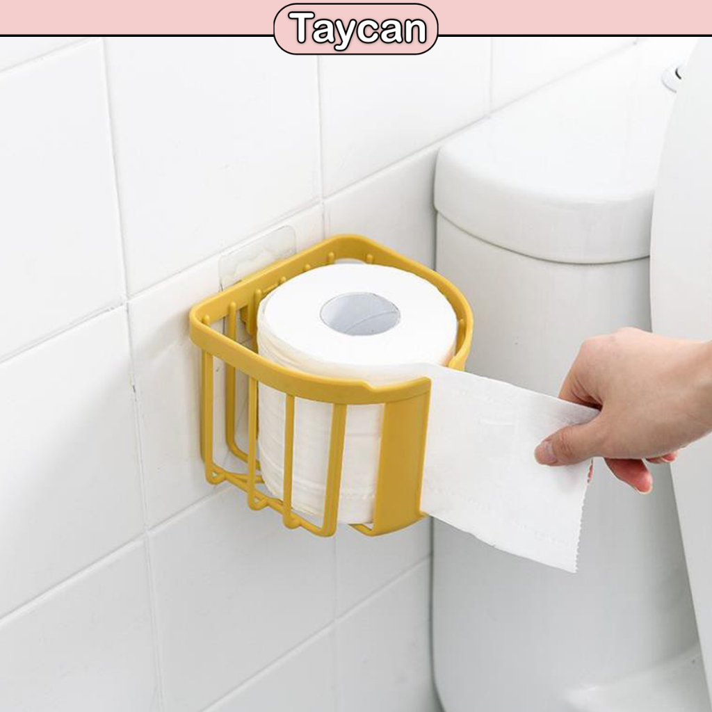 Giỏ Đựng Giấy Vệ Sinh Dán Tường - Giỏ Treo Tường Đựng Khăn Giấy Phòng Tắm Phòng Bếp TAYCAN