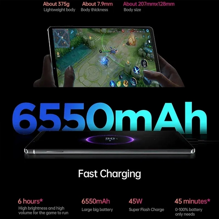 Máy tính bảng chơi game Snapdragon 870 128GB+6GB Lenovo Y700 2022