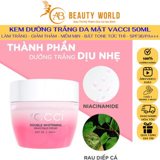 KEM FACE VACCI - DƯỠNG TRẮNG DA - NÂNG TONE SPF36 PA++ 50G - SÁNG BONG SAU 1 LẦN SỬ DỤNG
