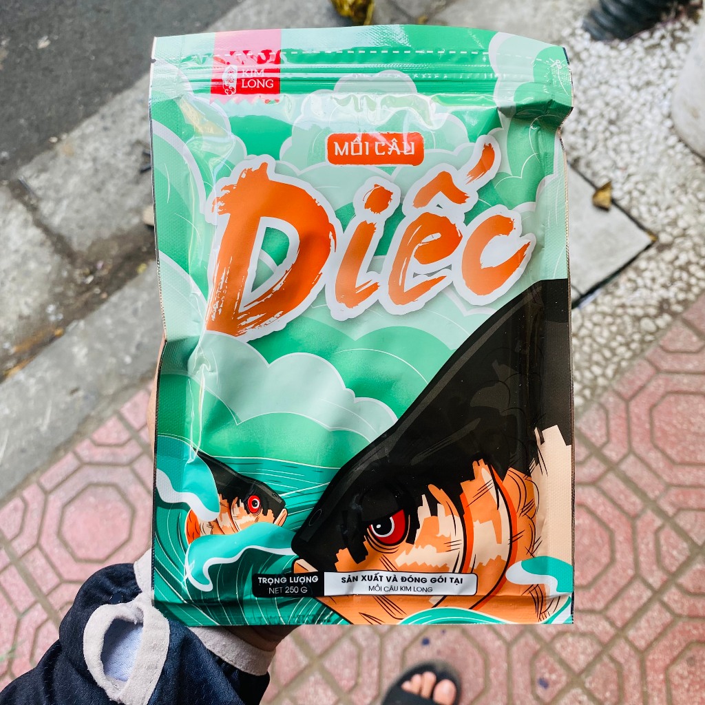 Mồi Câu Diếc Kim Long 250g Câu Cá Diếc, Chép Siêu Nhạy