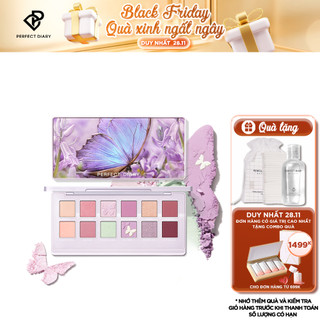 Bảng Phấn Mắt Màu Nhũ Perfect Diary 12 Màu (Kèm Cọ Tuỳ Theo Bảng Mắt)