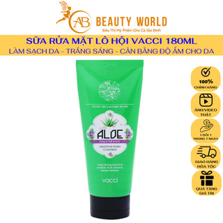 Sữa rửa mặt lô hội vacci 180ml - làm sạch da - cân bằng độ ẩm - trắng sáng mềm mịn