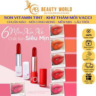 SON VITAMIN VACCI DƯỠNG MÔI LÂU PHAI - SIÊU CUTE - KHÔNG TRÔI - BỀN MAU - DƯỠNG ẨM MOI - CĂNG MỌNG