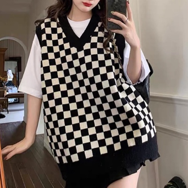 ÁO GILE SỌC CARO SIÊU HOT DÁNG RỘNG PHONG CÁCH HÀN NAM NỮ MẶC ĐƯỢC