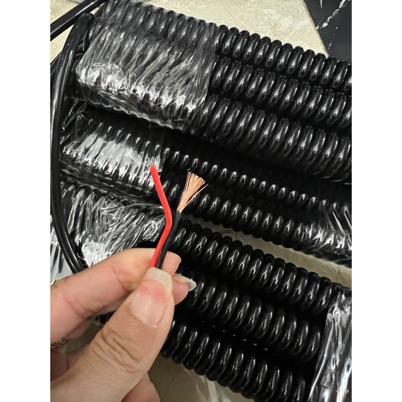 dây nguồn lò xo lõi đồng to 2x0.75,2x0.5;2x1,2x1.5mm
