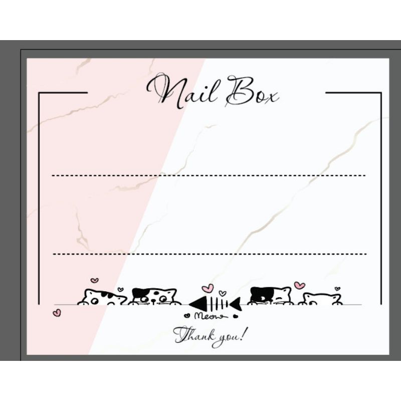 Bìa gắn nailbox,thẻ gắn móng