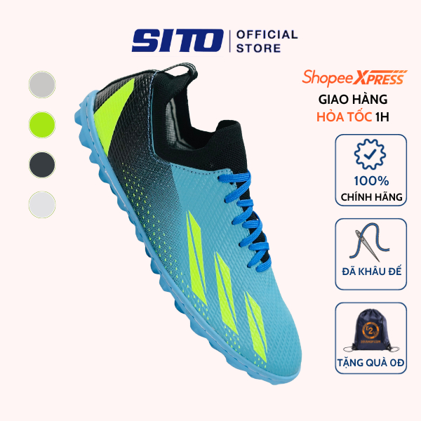 Giày bóng đá MTC Predator Xanh Dương cỏ nhân tạo thể thao nam chính hãng - MP003