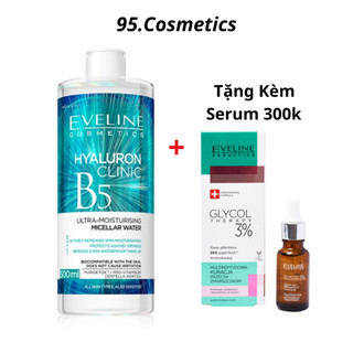 Nước Tẩy Trang Eveline Hyaluron Clinic B5 Làm Dịu, Dưỡng Ẩm Và Phục Hồi Da 3 Trong 1 - 500ML
