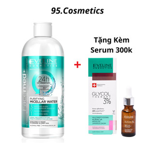 Nước Tẩy Trang Eveline Dành Cho Da Thường Và Hỗn Hợp, Không Cồn, Mềm Mịn Da - Facemed 400ml