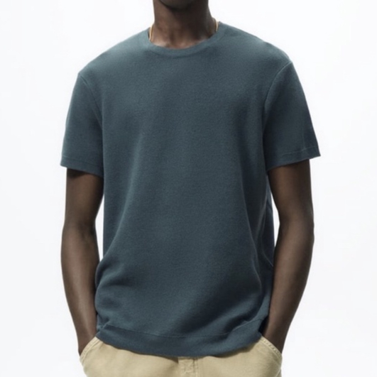 Áo thun nam Zara authentic TEXTURED KNIT size M