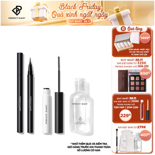 Set Mascara Đen 4.5g +Bút Kẻ Mắt Nâu/Đen 4.5g +Nước tẩy trang 50ML Perfect Diary