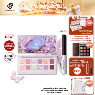 Set bảng phấn mắt 12 màu 14g + mascara đen 4.5g Perfect Diary