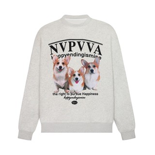 Áo Sweater Cổ Tròn 3 Chú Chó Dáng Rộng Thiết Kế Mới Trẻ Trung Cho Nữ chất Nỉ Bông Cao Cấp