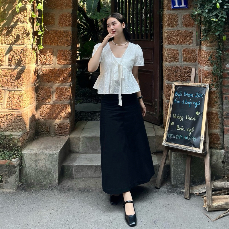 Chân Váy Dáng Dài Xẻ Sau He-Skirt