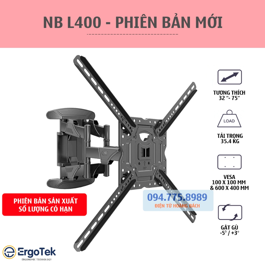 Giá treo tivi đa năng NB P5 32 - 60 inch / 40 - 70 Inch - NB L400 32 - 75 Inch - Giá Treo Tivi NB P6 Xoay Cơ Động